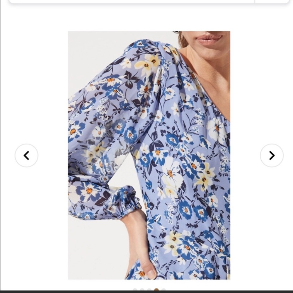 One shoulder floral dress